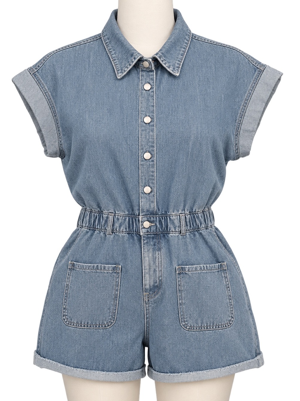 Arula Classic Blue Denim Romper